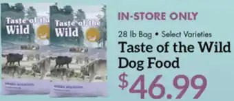 Martin's 28 lb. Taste of the Wild Dog Food offer