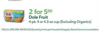 Publix Dole fruit offer