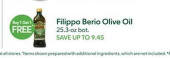 Publix Filippo berio olive oil offer