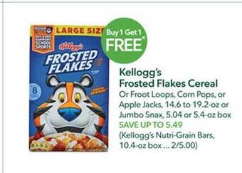 Publix Kellogg's frosted flakes cereal offer