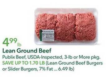 Publix Lean ground beef offer