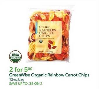 Publix Greenwise organic rainbow carrot chips offer