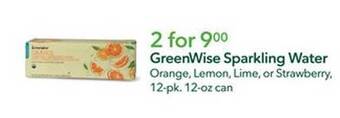Publix Greenwise sparkling water offer