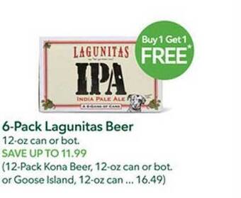 Publix 6-pack lagunitas beer offer