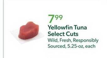 Publix Yellowfin tuna select cuts offer