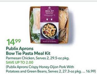 Publix Publix aprons bow tie pasta meal kit offer
