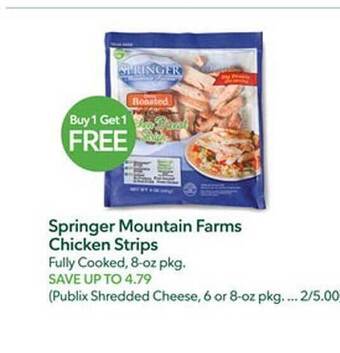 Publix Springer mountain farms chicken strips offer