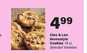 Stater Bros Cleo & leo homestyle cookies offer