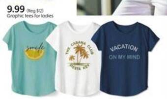 Bealls Graphic tees for ladies offer