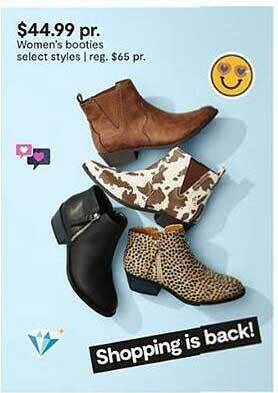 JC Penney Women's booties select styles offer