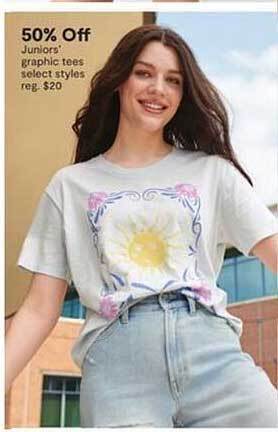 JC Penney Juniors' graphic tees offer