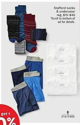 JC Penney Stafford socks & underwear offer
