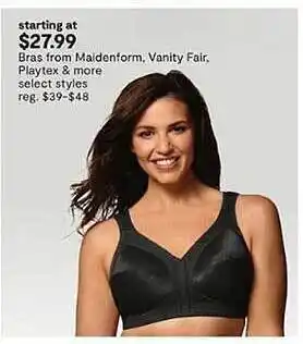 JC Penney Bras from maldenfform vanity fair playtex & more offer