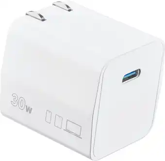Best Buy Insignia™ - 30w usb-c compact wall charger for macbook air, ipad and more - white offer