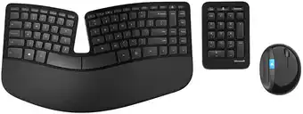 Best Buy Microsoft - sculpt desktop ergonomic full-size wireless usb keyboard and mouse bundle - black offer
