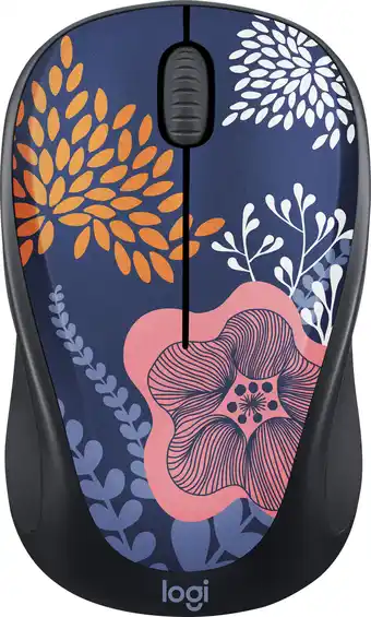 Best Buy Logitech - design collection limited edition wireless 3-button ambidextrous mouse with colorful designs - forest floral offer
