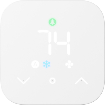 Best Buy Amazon - smart programmable thermostat with alexa - white offer