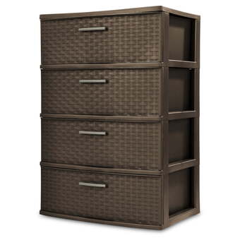 Walmart Sterilite 4 drawer wide weave tower espresso offer