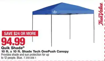 Quik shade shade tech onepush canopy