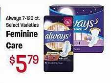 Maceys Always feminine care offer