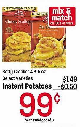 Maceys Betty crocker instant potatoes offer