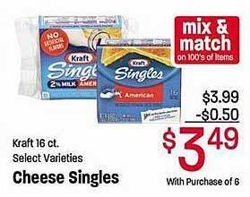 Maceys Kraft cheese singles offer