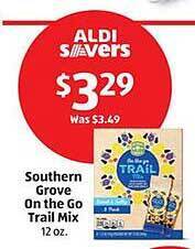Aldi Southern grove on the go trail mix offer