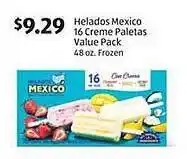 Aldi Helado's mexico 16 creme paletas value pack offer