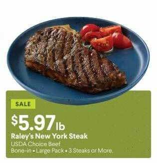 Bel Air Markets Raley's new york steak offer