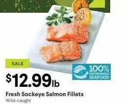 Bel Air Markets Fresh sockeye salmon fillets offer