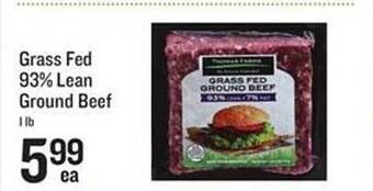 Lowes Foods Grass fed 93% lean ground beef offer