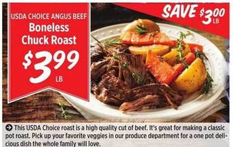 Rouses Boneless chuck roast offer