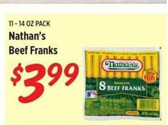 Rouses Nathan's beef franks offer