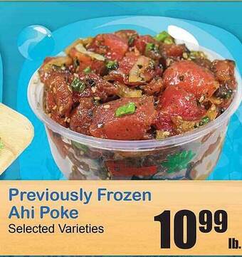 Times Supermarkets Previously frozen ahi poke offer