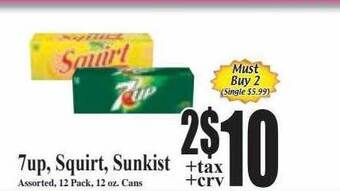Baja Ranch 7up, squirt, sunkist offer
