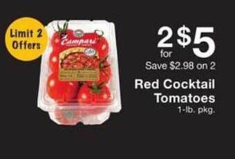 Fairway Store Market Red cocktail tomatoes offer