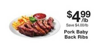 Fairway Store Market Pork baby back ribs offer