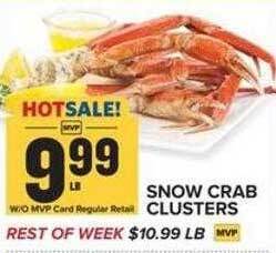 Food Lion Snow crab clusters offer