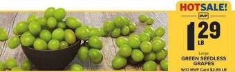 Food Lion Green seedless grapes offer