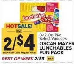Food Lion Oscar mayer lunchables fun pack offer