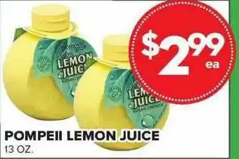 Price Cutter Pompeii lemon juice offer