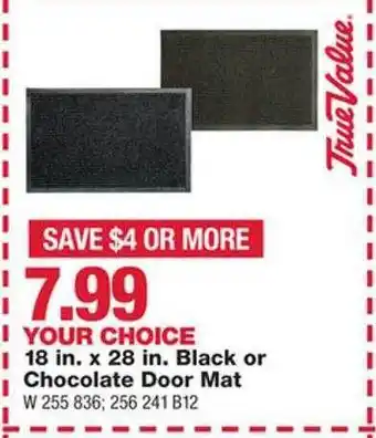 Black or chocolate door mat