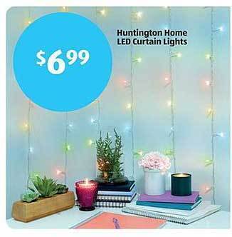 Aldi Huntington home led curtain lights offer