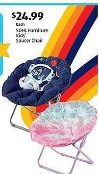 Aldi Sohl furniture kid's saucer chair offer