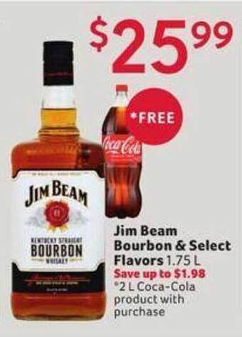 Winn Dixie Jim beam bourbon & select flavors offer