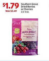 Aldi Southern grove dried berries or cherries offer