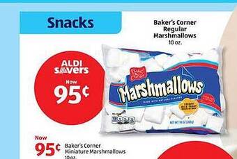 Aldi Baker's corner regular marshmallows offer