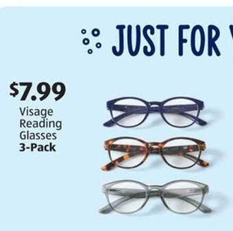 Aldi Visage reading glasses offer