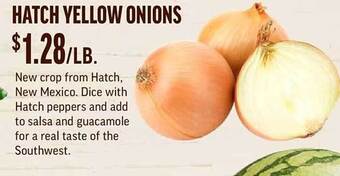 Central Market Hatch yellow onions offer