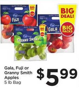 Food 4 Less Gala, fuji or granny smith apples offer